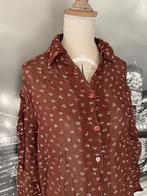 bruine blouse Mexx - 44 - lange mouwen, Brun, Porté, Taille 42/44 (L), Enlèvement ou Envoi