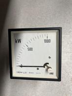 Analoog kW paneelmeter, Ophalen of Verzenden, Gebruikt, Elektriciteit