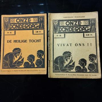 2 zeldzame leesboekjes: Onze Donderdag" 1940. beschikbaar voor biedingen