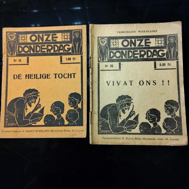 2 zeldzame leesboekjes: Onze Donderdag" 1940., Antiek en Kunst, Antiek | Boeken en Manuscripten, Ophalen of Verzenden
