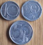 3 X TSJECHIË : 10 haleru 1998m + 20 & 50 haleru 1993, Postzegels en Munten, Munten | Europa | Niet-Euromunten, Setje, Ophalen of Verzenden
