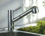 Mitigeur evier 135mm inox neuf avec douchette, Enlèvement ou Envoi, Neuf, Inox
