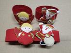 kerst decoratie serviet ringen 2 engels, 2 kerstmannen nieuw, Ophalen of Verzenden, Nieuw
