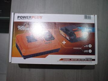 Powerplus Dual Power charger met batterij