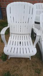 Witte loungestoelen, 4 stuks, Ophalen, Zo goed als nieuw