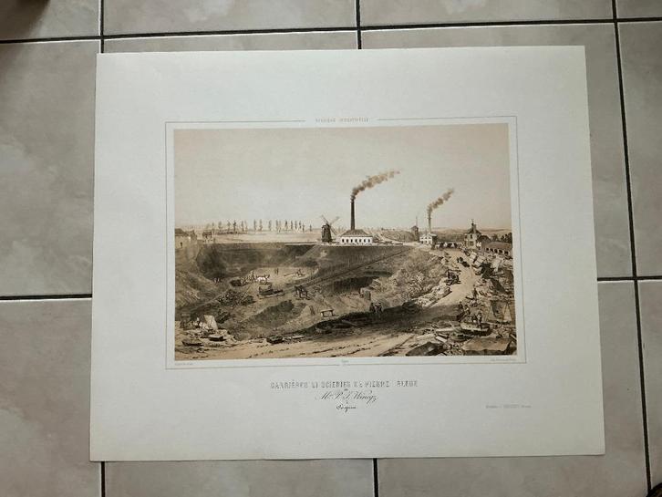 Gravure, reproductie, Carrières P.J. Wincqz Soignies, Boeken, Geschiedenis | Nationaal, Zo goed als nieuw, Ophalen of Verzenden