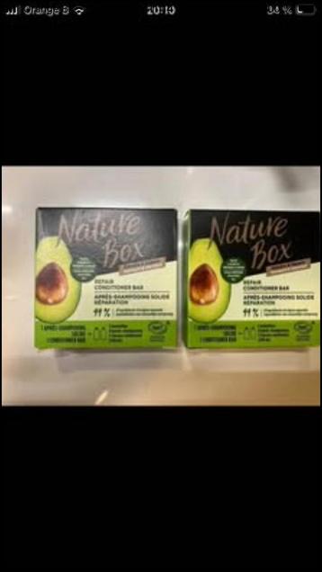 Lot de 2 après-shampooings solides Nature Box (réparation). beschikbaar voor biedingen