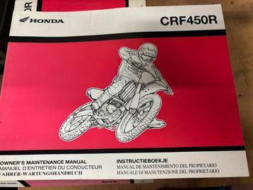 Workshopmanual Honda CRF450R 2003- beschikbaar voor biedingen