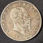 Italië - 5 Lire 1872 MBN - KM8,3 - 17, Italië, Zilver, Ophalen of Verzenden, Losse munt