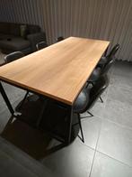 Tafel 220cm x 100cm + draaistoelen, Huis en Inrichting, Tafels | Eettafels, Ophalen, Zo goed als nieuw