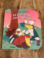 Kartonnen boek - De wolf en de zeven geitjes - Deltas, Enlèvement ou Envoi, Utilisé