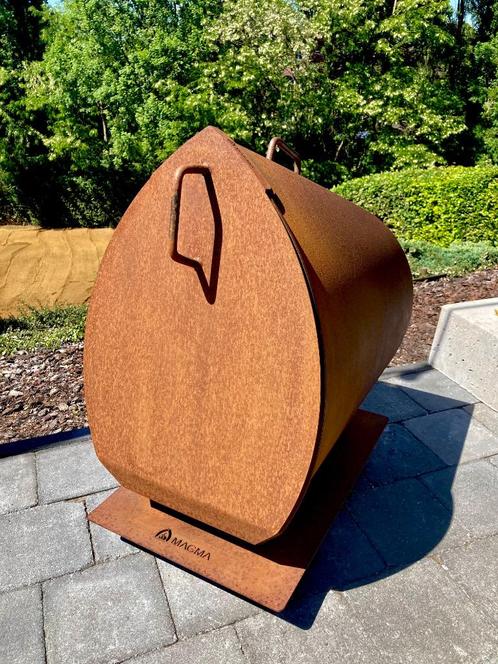 Magma Tuinhaardset - Cortenstaal, Tuin en Terras, Tuinhaarden, Gebruikt, Ophalen