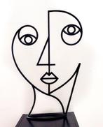 Sculpture visage abstrait création artistique lourde de 66cm, Ophalen