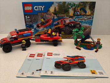 Lego 60412: brandweerauto + boot (100% met doos) beschikbaar voor biedingen