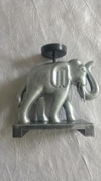 Vintage statuette figurine éléphant argenté bougie, Antiquités & Art, Enlèvement ou Envoi