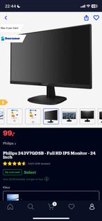 philips 243v7qdsb monitor - 24 inch - NIEUW, Computers en Software, Processors, Nieuw, Ophalen of Verzenden