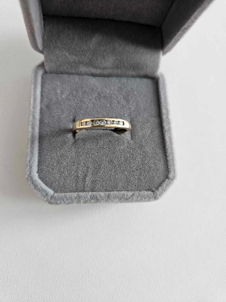 Bague or 18 carats 750/1000, Bijoux, Sacs & Beauté, Bagues, Comme neuf, Femme, Or, Or, Avec pierre précieuse, Enlèvement