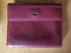 Bordeauxrode leren portemonnee gesigneerd DELVAUX, Gebruikt, Overige kleuren, Leder, Ophalen