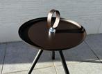 Rolf Benz 973 bijzettafeltje (bruin/zwart), Huis en Inrichting, Ophalen, Minder dan 45 cm, Minder dan 55 cm, Metaal of Aluminium