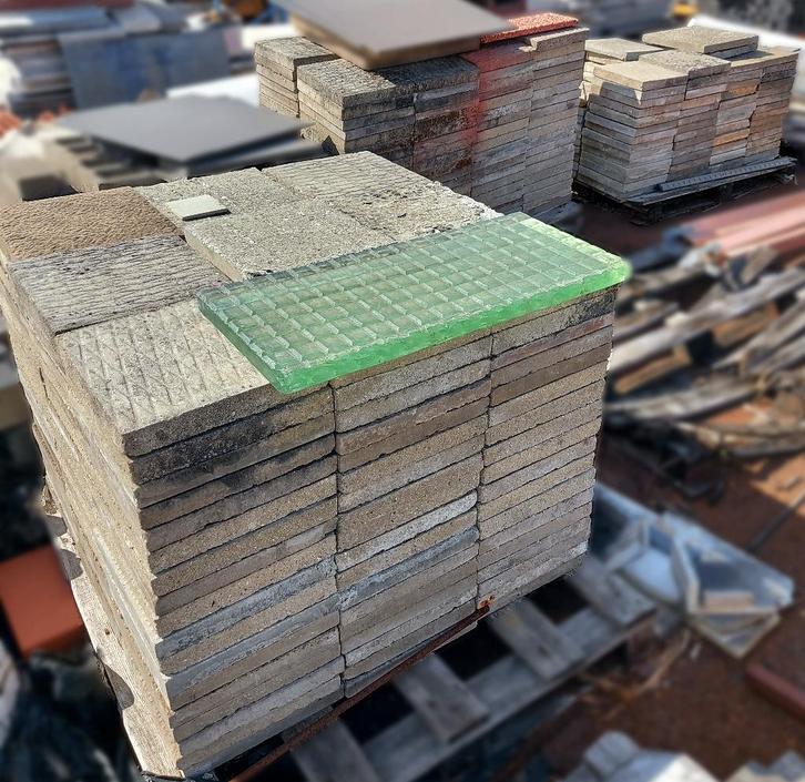 Lot Dalles Terrasse Béton 30x30, Jardin & Terrasse, Pavé & Dalles, Comme neuf, Tuiles de terrasse, Béton, 10 m²² ou plus, Enlèvement