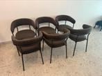 6 eetkamerstoelen bruin bouclé NIEUW 60€/st, Huis en Inrichting, Ophalen, Nieuw, Bruin, Vijf, Zes of meer stoelen