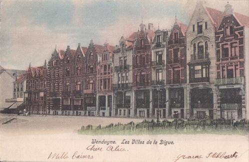Wenduine Wenduyne Les villas de la Digue, Verzamelen, Postkaarten | België, Gelopen, West-Vlaanderen, Voor 1920, Ophalen of Verzenden