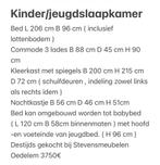 Kinder/jeugd slaapkamer whitewash, Enlèvement, Comme neuf, Une personne