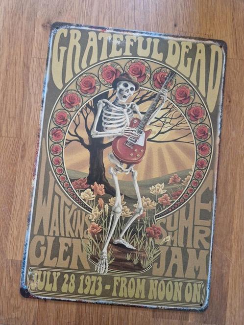 Metalen wandplaat Gratefull death, Verzamelen, Merken en Reclamevoorwerpen, Nieuw, Ophalen of Verzenden