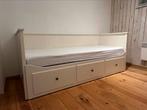 Hemnes (ikea) bedbank met 3 lades, wit, 80x 200, Huis en Inrichting, Ophalen, Tweepersoons, Zo goed als nieuw, Hout