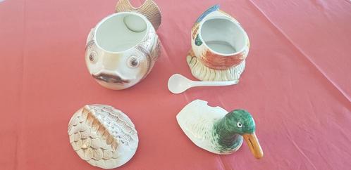 Twee prachtige vintage keramiek items, Antiek en Kunst, Antiek | Servies compleet, Ophalen of Verzenden