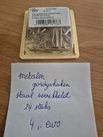 Metalen gordijnhaken staal vernikkeld.nieuw.  24 stuks, Huis en Inrichting, Ophalen of Verzenden, Nieuw
