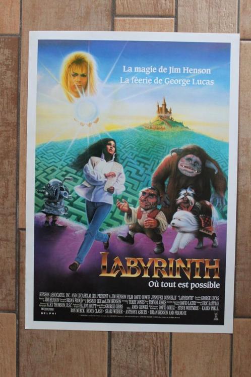 filmaffiche Labyrinth 1986 David Bowie filmposter, Verzamelen, Posters, Zo goed als nieuw, Film en Tv, A1 t/m A3, Rechthoekig Staand