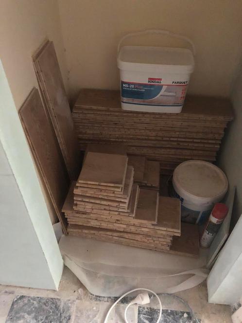 Parquet chêne semi-massif Lalegno, Doe-het-zelf en Bouw, Vloerdelen en Plavuizen, Zo goed als nieuw, Parket, Hout, 150 cm of meer