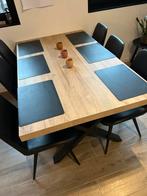 Tafel, Huis en Inrichting, Tafels | Eettafels, Ophalen, Eikenhout, 50 tot 100 cm, Zo goed als nieuw