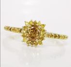 14k gouden damesring met diamanten voor dames, Handtassen en Accessoires, Ringen, Nieuw, Ophalen of Verzenden, 17 tot 18, Met edelsteen