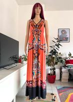 Maxi dress with beautiful oriental print (size XS/S), Kleding | Dames, Jurken, Nieuw, Oranje, Ophalen of Verzenden, Maat 36 (S)