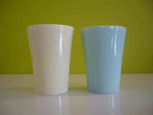 2 vintage fifties pastel bekers Petrus Regout Sphinx Maastri, Antiek en Kunst, Antiek | Servies los, Ophalen of Verzenden