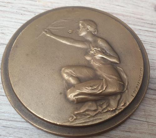 medaille societe royale typographique secours mutuels, Postzegels en Munten, Penningen en Medailles, Brons, Ophalen of Verzenden