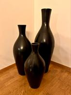 3 Vases déco XL, Huis en Inrichting, Woonaccessoires | Vazen, Gebruikt, Zwart