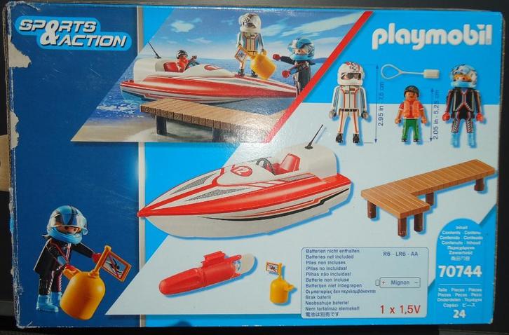 Playmobil Speedboot met onderwatermotor-70744, Kinderen en Baby's, Speelgoed | Playmobil, Nieuw, Complete set, Ophalen of Verzenden