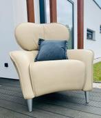 Prachtige design fauteuil in buffelleder, Huis en Inrichting, Stoelen, Ophalen of Verzenden, Leer, Post modern