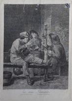 Pierre-Francois Basan gravure "Les Vrais Flamands", Autres types, Moins de 50 cm, Enlèvement, Utilisé