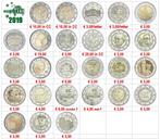 Pièces commémoratives de 2 euros 2019, Timbres & Monnaies, 2 euros, Enlèvement ou Envoi