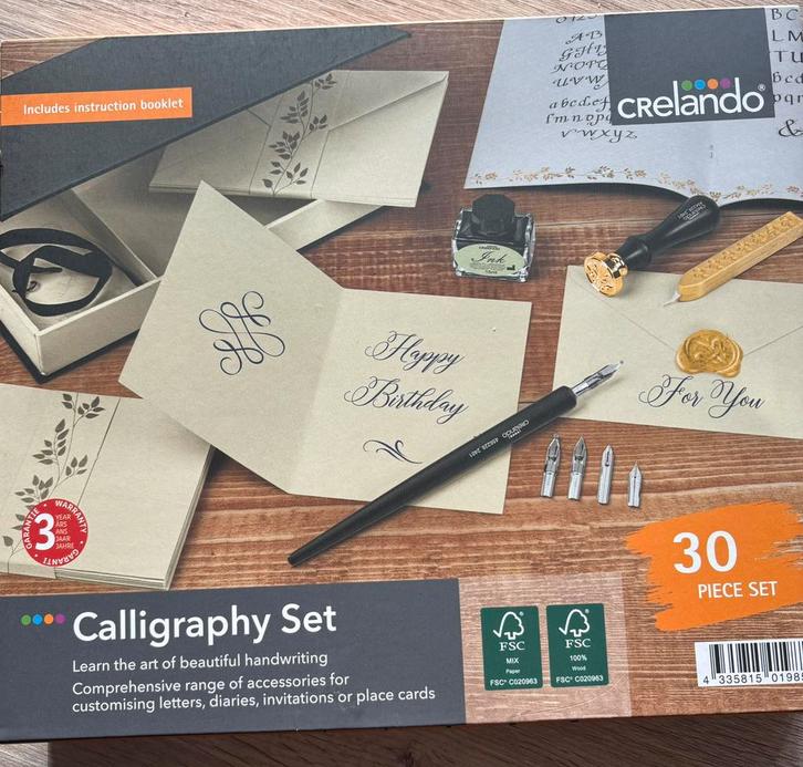 Crelando calligraphy set, Hobby en Vrije tijd, Schilderen, Nieuw, Ophalen