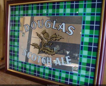 DOUGLAS SCOTCH ALE REKLAME SPIEGEL, Verzamelen, Biermerken, Ophalen of Verzenden