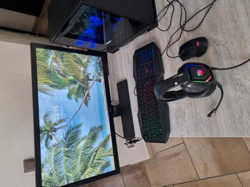 Gaming pc + scherm, Computers en Software, Desktop Pc's, Gebruikt, Gaming, Ophalen