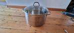 Grote INOX  kookpot 9,5 liter Tarrington House, Inox, Gebruikt, Keramische plaat, Ophalen
