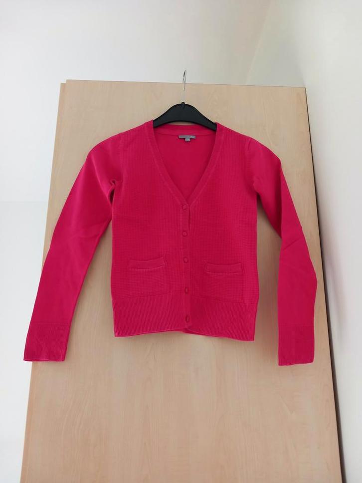 Donkerroze vestje maat 134 jbc, zeer goede staat, Kinderen en Baby's, Kinderkleding | Maat 134, Zo goed als nieuw, Meisje, Trui of Vest