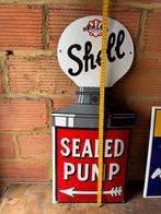 Geëmailleerde plaat met afgedichte pomp, Antiek en Kunst, Ophalen