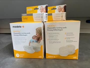 Medela borstkompressen - 120 st en 2x Purelan zalf beschikbaar voor biedingen